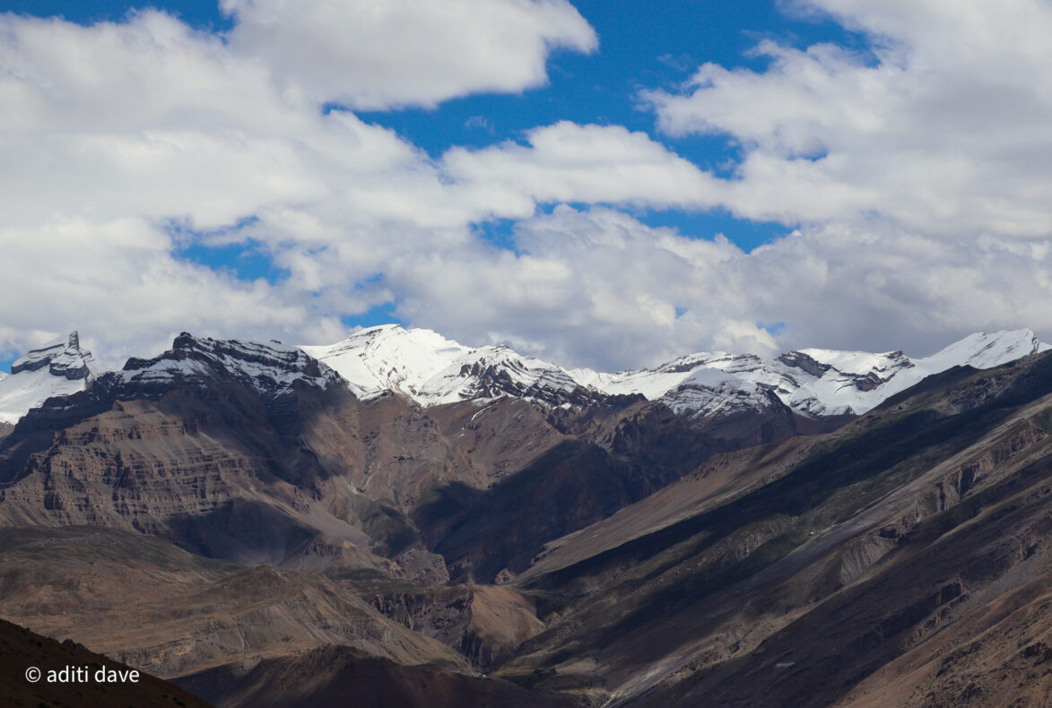 A starry night in the outskirts of Kaza in Spiti valley